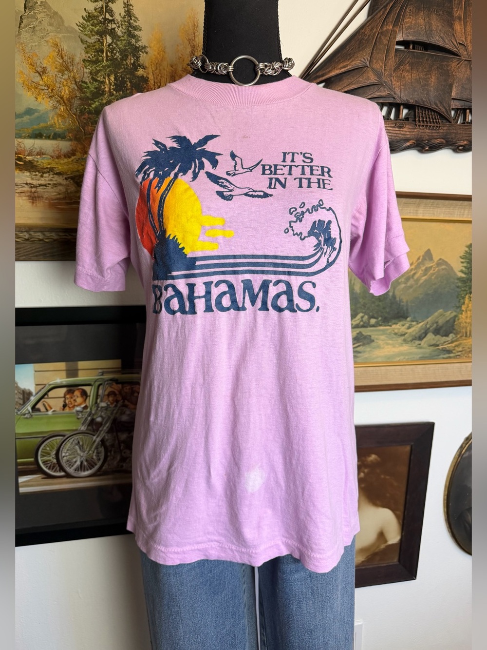 Vintage 1980s-90s "It's Better In The Bahamas" Single-Stitch Size Medium